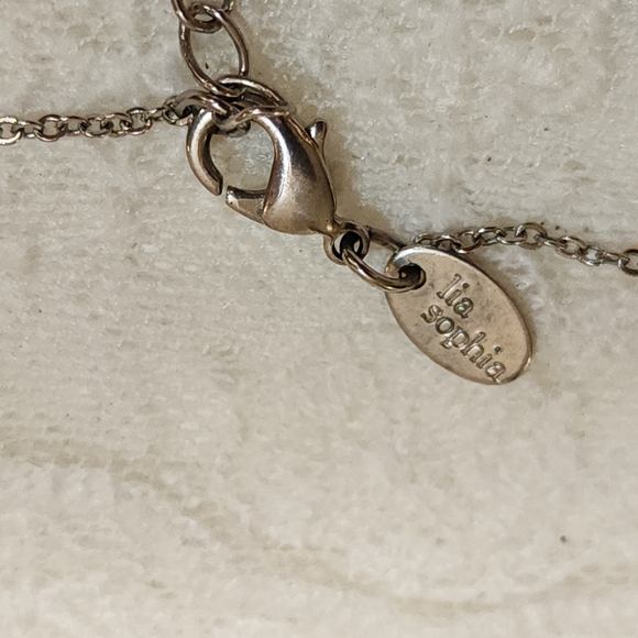 Lia Sophia Blue and Silver Toned Dainty Necklace - Picture 10 of 12